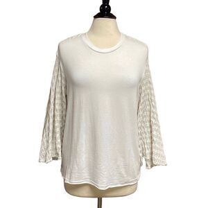 Southcott White Bell Sleeve Top Size Large